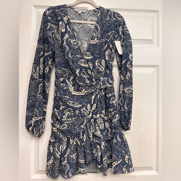 Veronica Beard Erinne Paisley Minidress - Indigo Multi - Picture 7 of 11